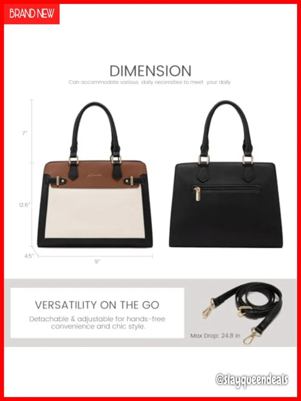 PU Leather Satchel Tote Shoulder Bag for Women with Top Handle
